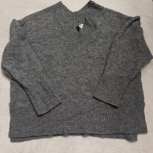 H&M Divided Chunky Knit Gray Oversized Sweater Sz Small Granola Girl